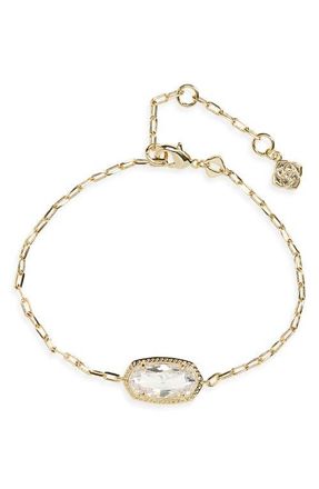 Kendra Scott Elaina Luxe Chain Bracelet in Gold White Cubic Zirconia at Nordstrom