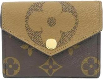 Louis Vuitton Pre-owned Monogram Portemonnee (drievoudig) - Dames - Vintage Accessoires - Bruin - ONE Size - Vintage