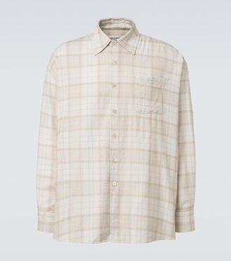 Our Legacy Camisa Borrowed de franela de algod&oacute;n