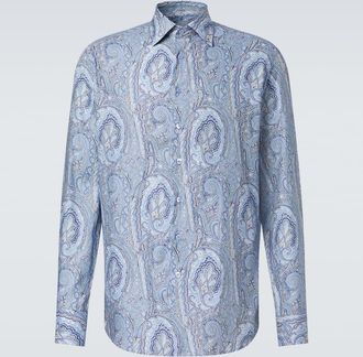 Etro Camicia in cotone con stampa paisley