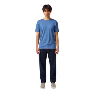 HUGO BOSS Mens Orange Premium Cotton T-Shirt (Blue) - Size X-Large