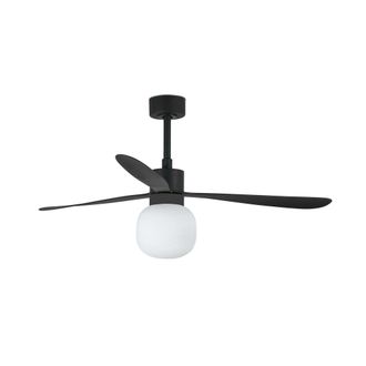 Netlighting Amelia Large Ball Led Black Ceiling Fan 20W 2700K 6 Speed