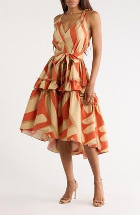 Diane Von F&uuml;rstenberg Emersyn Stripe Sleeveless Dress in Savanna Shadow at Nordstrom Rack, Size Xx-Small