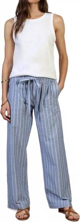 Dylan Bree Mid-Weight Stripe Pant In Blue