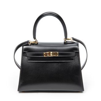 Hermès Pre-owned Womens Mini Kelly Sellier 2 Shoulder bag - Black - One Size