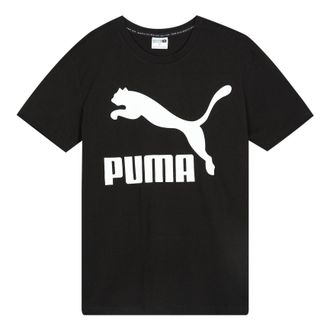 Puma Casual Sports Round Neck Breathable Short Sleeve Black 596535-01