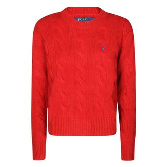Ralph Lauren Jersey de Lana y Cachemira con Punto Trenzado - Knitwear - Mujer - Rojo - S
