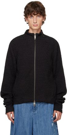 【 ADERERROR 】★Blacken fur jacket Ader Error Faux-fur Collar Jacket In Noir | ModeSens