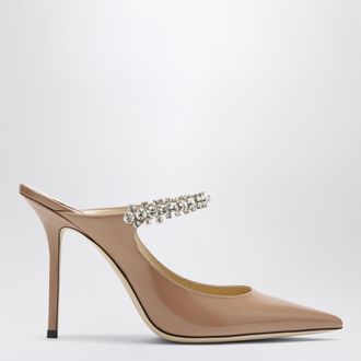 Jimmy Choo London Sabot Bing 100 rosa in pelle verniciata