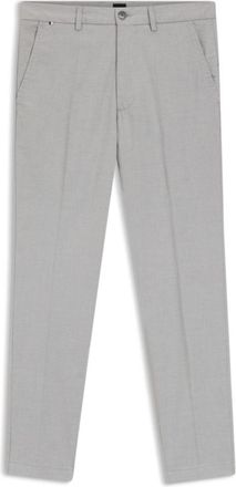 BOSS Slim-fit trousers in stretch-cotton dobby