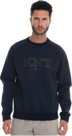 Kiton Sweatshirt met Ronde Hals - Heren - Sweatshirts - Blauw - XL - Katoen - Hoodies & sweatvesten
