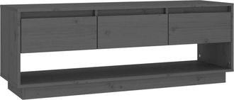 vidaXL Vidaxl - tv Cabinet Grey 110.5x34x40 cm Solid Wood Pine