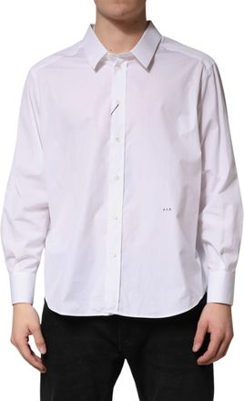 Dolce & Gabbana White SARTORIA Cotton Collared Dress Mens Shirt