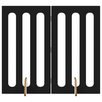 vidaXL Valla Plegable Para Mascotas 2 Pcs Roble Negro Vidaxl