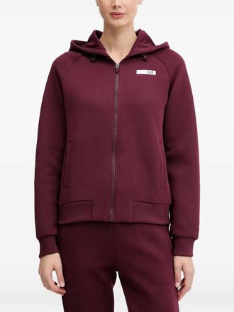 Emporio Armani zip hooded top - Red