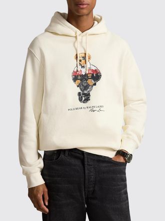 Polo Ralph Lauren Felpa con cappuccio in cotone con stampa Teddy Bear