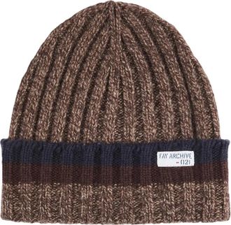 Fay F.3 Archive Beanie Hat - - Accessories - Uomo - Marrone - ONE SIZE