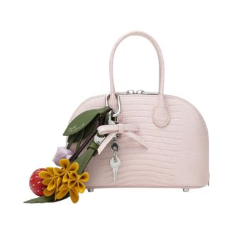 Self Portrait Tassen, Dames, Roze, ONE Size, Leer, Embossed Leather Mini Bag