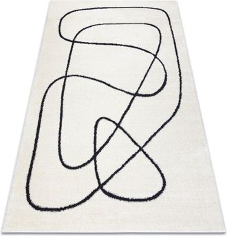 RugsX Rugsx - Carpet mode 8377 abstraction cream / black beige 180x270 cm