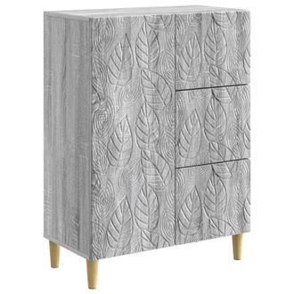 vidaXL Aparador Sonoma Gris 66 X 34,5 X 90 Cm Madera De Ingenier&iacute;a Vidaxl