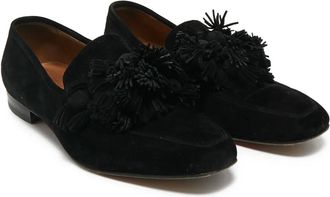 Christian Louboutin Mocassini in pelle scamosciata con nappa - Nero