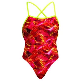 Funkita Strapped In One Piece Badeanzug f&uuml;r Damen | rot