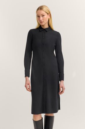 Bugatti Blusenkleid BUGATTI Jersey, Damen, Gr. 36, Normalgr&ouml;ssen, schwarz (290, schwarz), 73% Viskose, 24% Polyester, 3% Elasthan, unifarben, normal, Kleider 