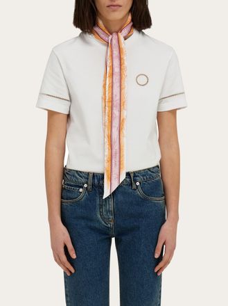 マフラー・ストール FERRAGAMO Embroidered wool blend reversible scarf Ferragamo Embroidered Wool Blend Reversible Scarf from
