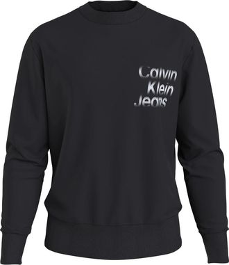 Calvin Klein Zwarte Trui Lente/Zomer 2024 - Heren - Sweatshirts - Zwart - L - Katoen - Hoodies & sweatvesten