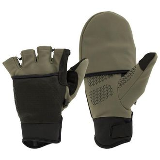 Stoic VittangiSt. Softshell Half Finger Handschuhe - Unisex | oliv/schwarz
