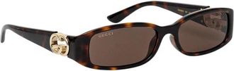 Gucci Zonnebril vierkant - Dames - Zonnebrillen - Bruin - 54 MM - Accessoires