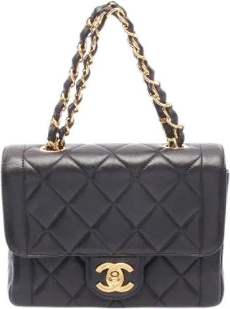 Chanel Pre-owned Matelasse Lamsleer Schoudertas - Dames - Vintage Schoudertas - Zwart - ONE Size - Leer - Vintage