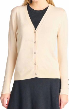 Dex Clothing Bling Button Down Cardigan In Yellow