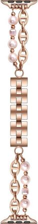 Posh Tech Luna Imitation Pearl Apple Watch Watchband, 42mm in Rose Gold at Nordstrom, Size 42 Mm