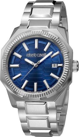 Roberto Cavalli by Franck Muller Quartz Blue Dial Mens Watch