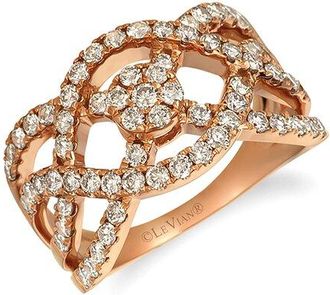 Le Vian Nude Cluster Gladiator 14K Rose Gold 1.22 Ct. Tw. Diamond Ring