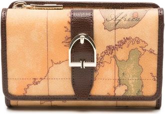 Alviero Martini 1A Classe Geo print buckled wallet - Neutrals