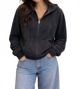 The Kooples Cashmere Zip Hoodie In Black