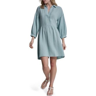 DKNY Cotton Gauze Dress in Mineral at Nordstrom Rack, Size X-Small