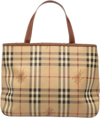 Burberry Pre-owned Tote Bags, female, Beige, Size: ONE SIZE Pre-owned Fabric Tote