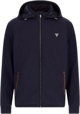 Guess Blouson capuche - Heren - Zomerjassen - Blauw - M - Polyester - Jassen