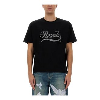 3.Paradis T-Shirts, male, Black, Size: M Crystal T-shirt