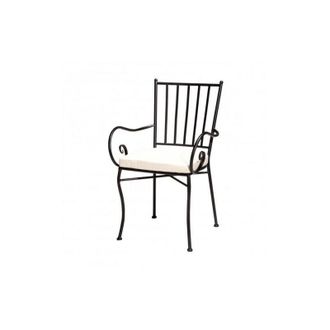 Domus Domus - sedia ravello braccioli acciaio vern cm 52X51 h.cm 90 + cuscino