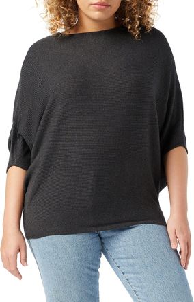 Jacqueline de Yong Womens JDYNEW Behave BATSLEEVE PULLOV. KNT NOOS Sweater, Dark Grey Melange/Detail: Melange, S