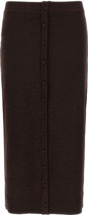 Victoria Beckham Bottoni Midi Skirt