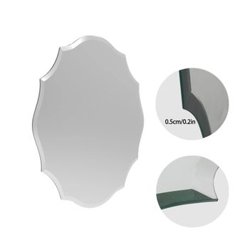 OEM Espejo De Pared, Dise&ntilde;o Floral Antiguo, Borde Biselado Grueso, Tama&ntilde;o Mediano
