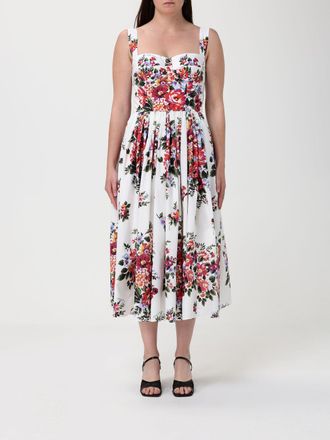 Dolce & Gabbana Abito midi Dolce & Gabbana in cotone con stampa floreale