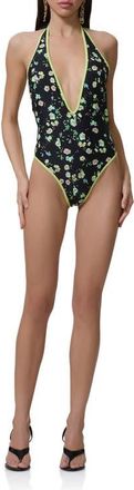 AFRM Sardina One-Piece Swimsuit in Citrus Daisy at Nordstrom, Size X-Small
