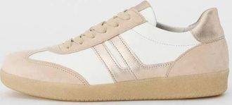 Gabor Womens Low-Top Sneakers In Oak/weiss/puder