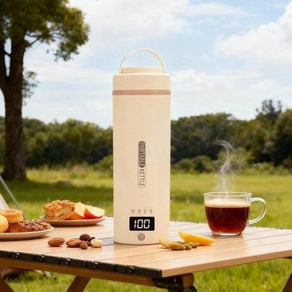 No Brand Mini Hervidor De Viaje De 450 Ml - Port&aacute;til Con 4 Ajustes De Temperatura - Acero Inoxidable